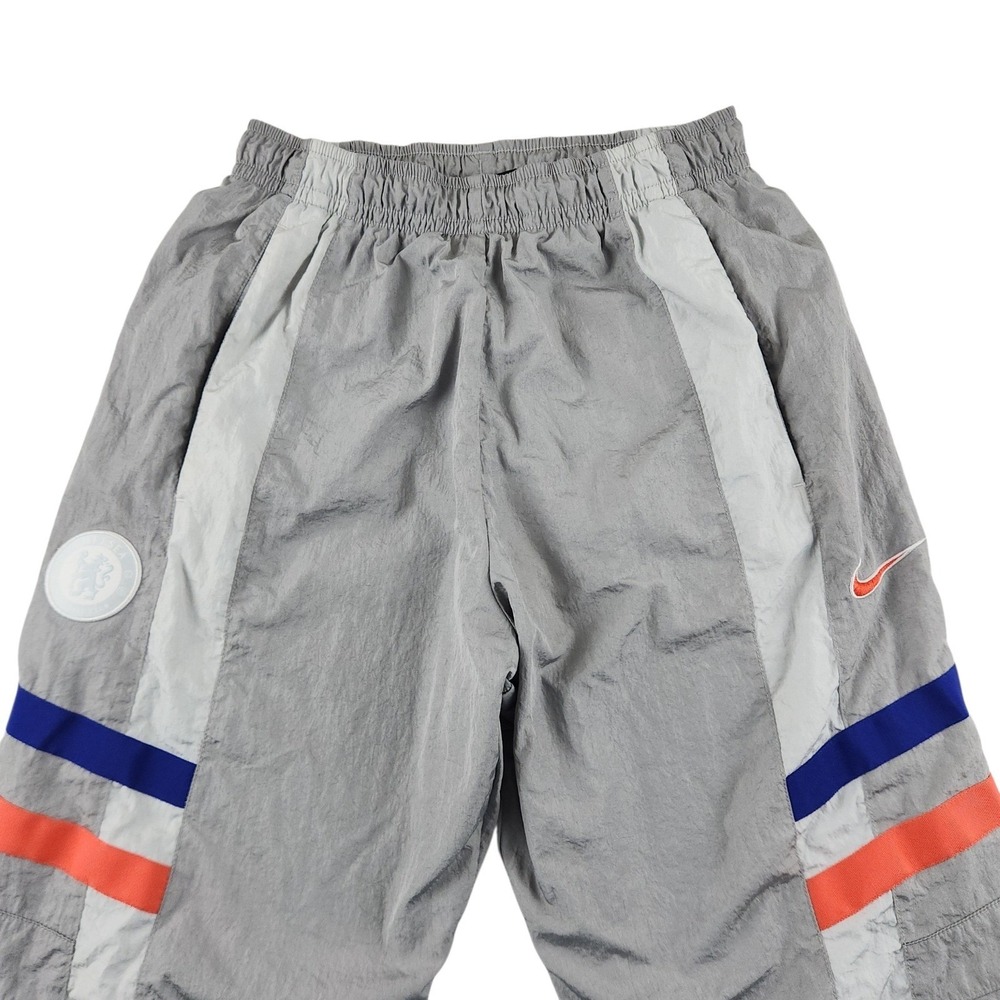 Nike Air Max Chelsea FC Football Club Track Pants Crinkle Soccer Sz S Gray